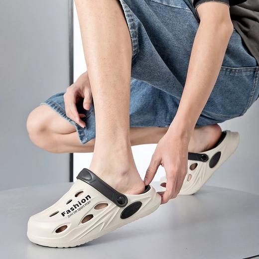夏季男士外穿厚底防滑透气包头拖鞋男运动休闲沙滩鞋【WG25237】 商品图1