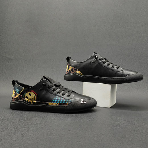 男士鞋子潮男百搭真皮板鞋男款欧洲站男鞋头层牛皮男生休闲鞋批发 商品图3