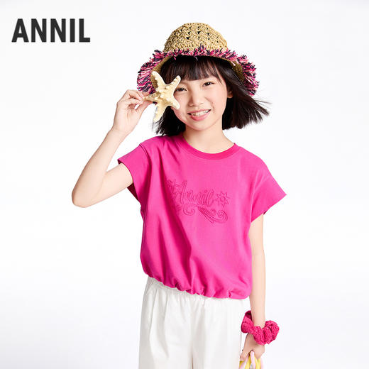 【实体店同款】女童短袖针织衫夏季新款安奈儿童装AG521667 商品图0