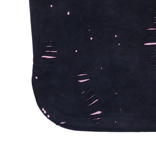 T2984夏季高级感新款美式撞色破洞圆领短袖T恤情侣宽松潮流时尚上衣 商品图3