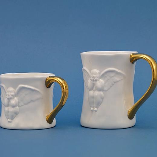 稀奇艺术 天使情侣杯 金色手柄2只礼盒装 商品图6