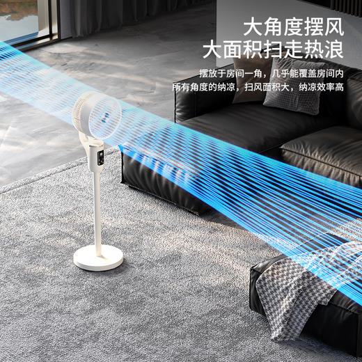【是风扇也是驱蚊神器】西屋空气循环扇 喷射循环技术 超声驱蚊 10m广角远距送风 4种模式 12档风速可调  智能离线语音 柔声底噪 12小时定时 商品图1