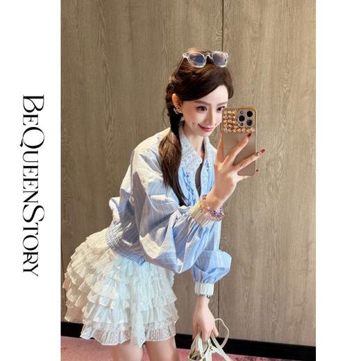 韩韩IU【奶油千层】2025春装新款时尚高定重工钉珠亮片A字蛋糕半裙 商品图2