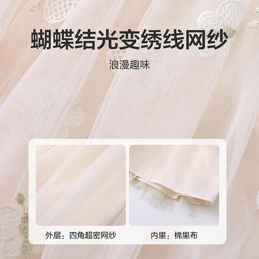 笛莎Deesha 童装女童连衣裙2025夏新款女童趣味变色蝴蝶纱裙 商品图3