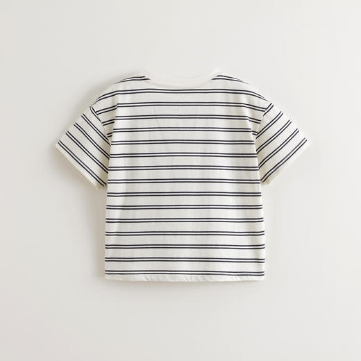 马克珍妮男童休闲夏日条纹短袖T恤 儿童上衣2025年夏装新款550627 商品图1