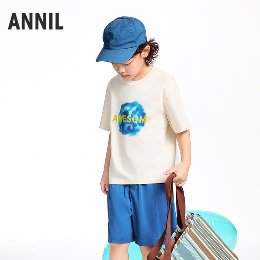 【实体店同款】男童圆领短袖针织套装夏季新款安奈儿童装AB521641 商品图1