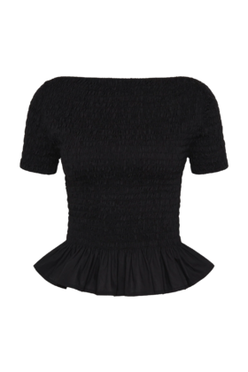 Faithfull The Brand - Deboni Top - Black - 女装 - 上衣 - 黑色