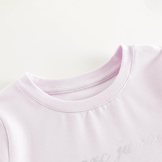 马克珍妮女童莫代尔花边字母短袖T恤 儿童上衣2025夏装新款550682 商品图2