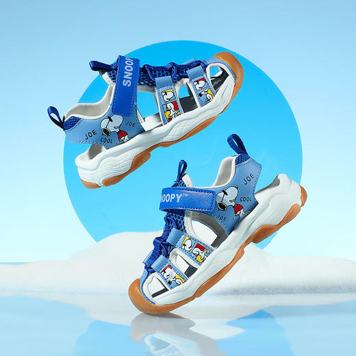 SNOOPY史努比童鞋儿童凉鞋男女童防滑夏季运动凉鞋沙滩鞋镂空软底轻便26-37 商品图8