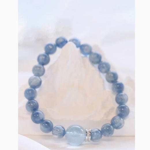 钻石豪门15000积分蓝晶石海蓝宝天然水晶手链 商品图1