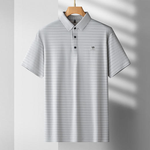 【冰丝无痕】【DDS】大依优型大码男装短袖POLO衫透气加肥加大大号半袖体恤上衣男士胖子 商品图3