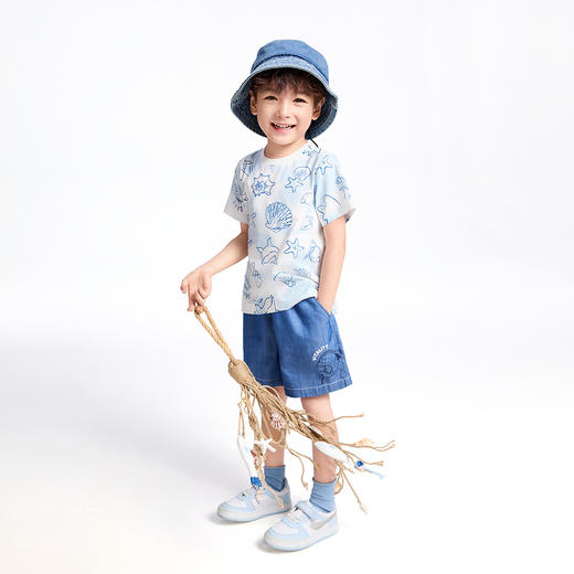 【实体店同款】男童圆领短袖针织衫夏季新款安奈儿童装XB521621 商品图3