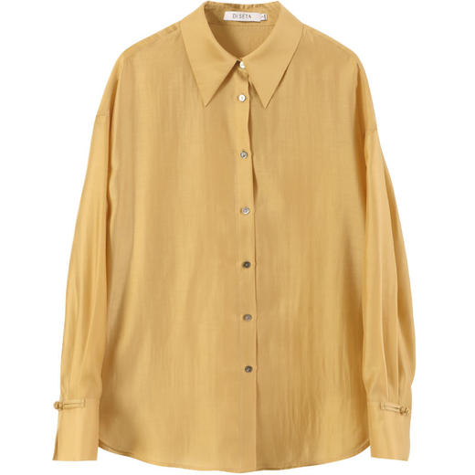 玳莎宽松天丝衬衫女士2025年夏季新款纯色轻薄休闲慵懒风落肩上衣  FB31301 商品图4