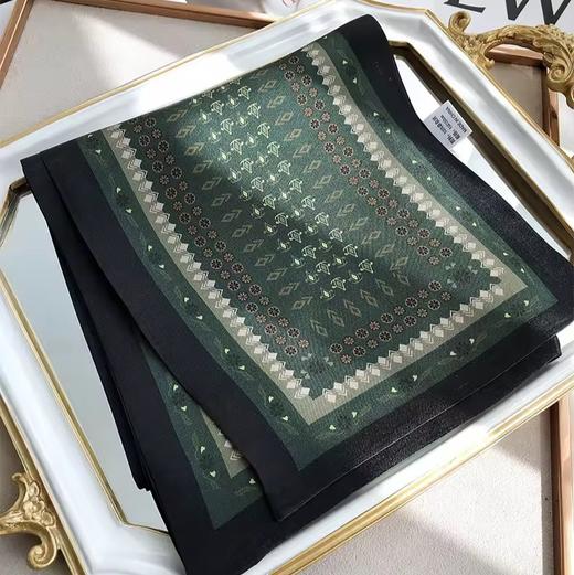 【敦煌长条丝巾】夏季小领巾气质百搭 新款油墨画平角小丝巾 时尚锁骨装饰保暖小领巾发带绑包 商品图5