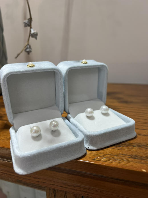 47-9 基础跑量 黄金点位 9-10mm 极光正圆 珍珠耳钉 高跟鞋耳钩 商品图0