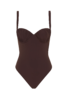 Faithfull The Brand - Frida One Piece - Coffee - 女装 - 连体泳衣 - 咖色 商品缩略图0