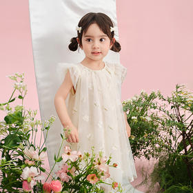 笛莎Deesha 童装女童连衣裙2025夏新款女童趣味变色蝴蝶纱裙