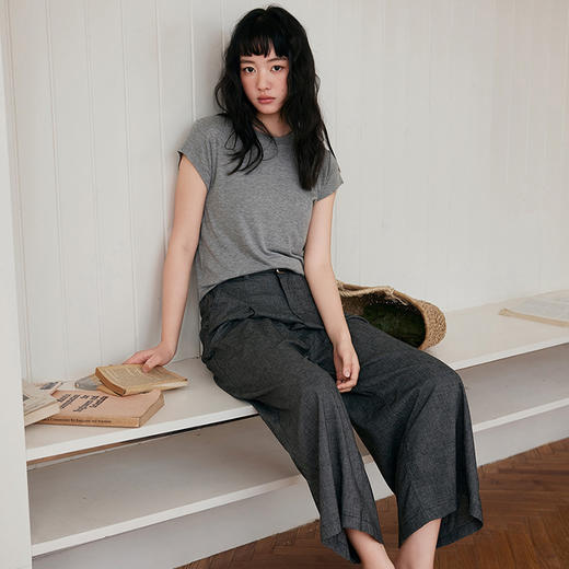 优选丨「羊毛+兰精天丝+醋酸纤维」KEMU壳木 天丝羊毛短袖T恤 6色可选 商品图4