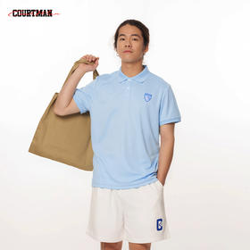 COURTMAM野球帝polo衫夏季新款男士翻领教练短袖运动T恤透气速干排汗