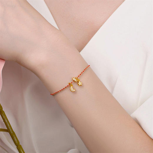 星月童话黄色18K金挂坠 马上有爱DIY手链挂坠女士礼物MEMORA诗普琳KB227702（线上专供） 商品图6