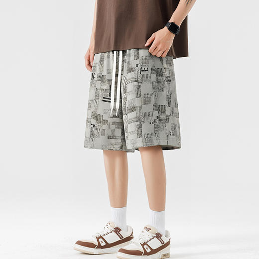 【DSL】大依优型大码短裤五分裤大号裤子弹力透气加肥加大夏季松紧腰宽松运动沙滩裤 商品图1