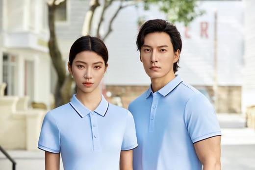 莫代尔桑蚕丝珠地7A抗菌间色翻领POLO衫 商品图4