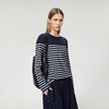 ROMI STUDIO“经典复古”100棉蓝白条纹宽松圆领长袖T恤RW24ASZ0345 商品缩略图1