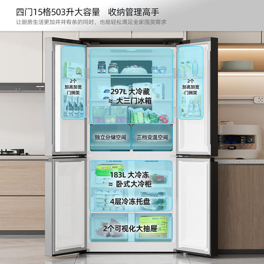 503升 十字对开门电冰箱 BCD-503WPEG4S 商品图3