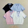 D5MZ30506#Polo拼接衬衣领针织短袖 商品缩略图0