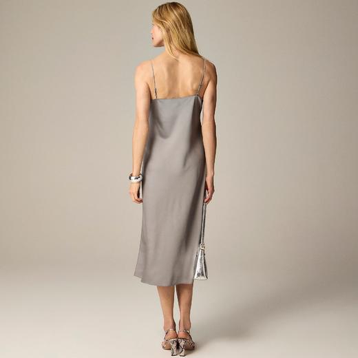 特价~Jcrew 气质灰丝质吊带裙 商品图2