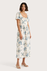 Faithfull The Brand - Dalia Midi Dress - Cecile Floral - Pale Blue - 女装 - 连身裙 - 淡蓝色 商品缩略图2