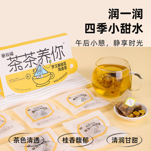 塞翁福 茶茶养你罗汉果桂花陈皮茶40克 （润肺款） 商品图3