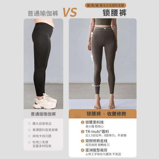 跃牌【轻匀系列】NUT腰精运动瑜伽裤欧美蜜桃臀跑步健身裤紧身瑜伽裤CK41008 商品图3