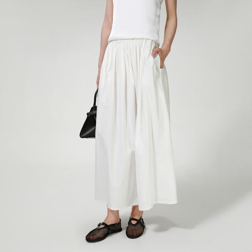 ROMI STUDIO “温柔独白” 100%长绒棉纸皱感磨毛盐缩半裙 421X5077 商品图1