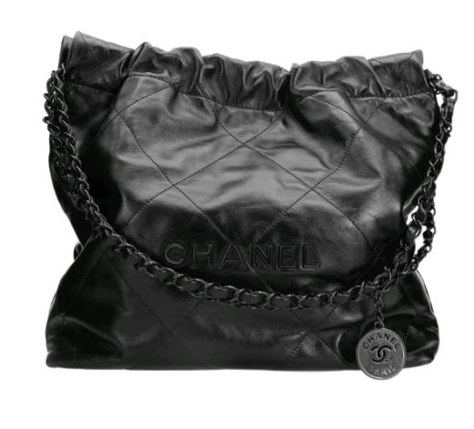 CHANEL香奈儿 22Bag22K秋冬 菱格纹大容量 牛皮 托特包Tote包购物袋手提单肩包 小号 女款 黑色 芯片款 商品图0