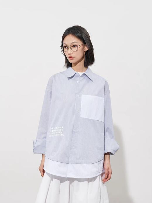 FMACM/CS2501/撞色拼接通勤长袖衬衫 商品图0