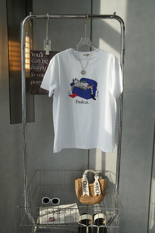 躺平摆烂胖胖加菲猫白T 商品图7