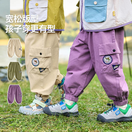 【全棉】嘟嘟家儿童工装裤春季男童长裤春装女童户外裤子童装 商品图2
