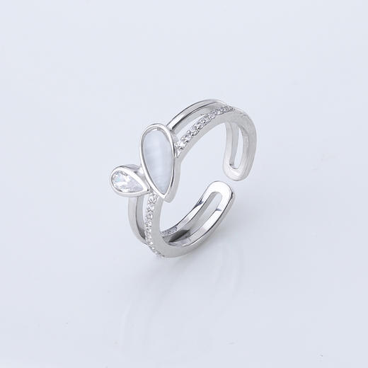 【宏艺珠宝】​晶贝灵耀·银s925戒指 商品图0