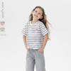 马克珍妮女童云感蝴蝶结条纹短袖T恤 儿童上衣2025夏装新款550700 商品缩略图0