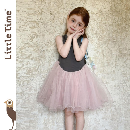 Little time女童连衣裙夏装2025新款儿童露背纱裙女宝宝公主纱裙 商品图2