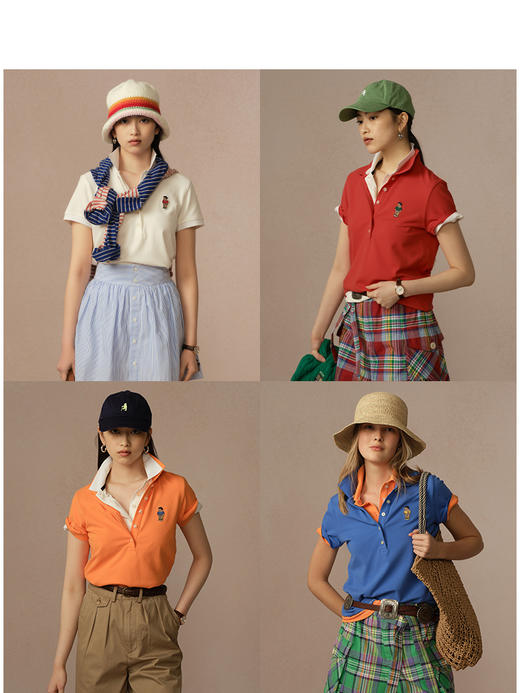 Teenie Weenie小熊卡通POLO衫T恤女夏季女t恤TTHW256504I 商品图4