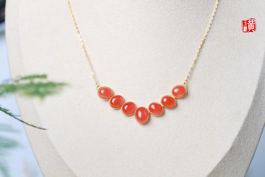 南红【好运连连】v链，925银镶 商品图2