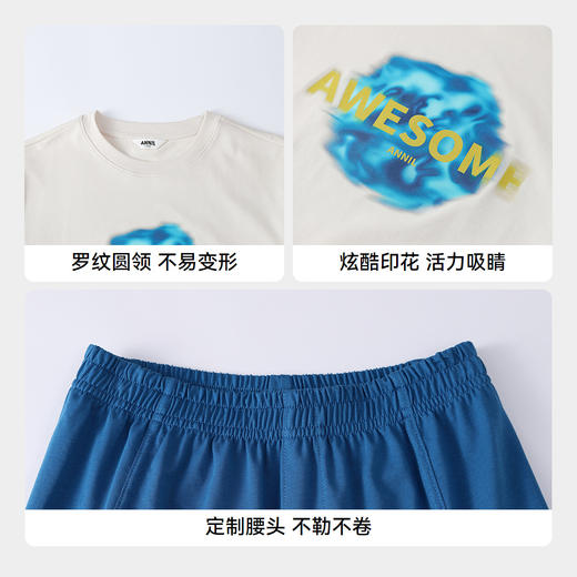 【实体店同款】男童圆领短袖针织套装夏季新款安奈儿童装AB521641 商品图4