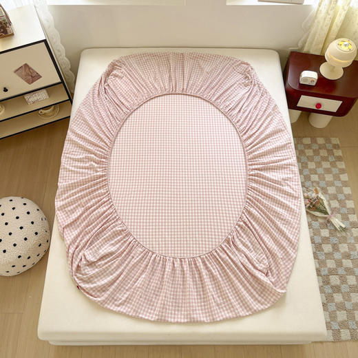 2025春夏色织水洗棉单品床笠、夏被 软糯柔韧耐磨透气全棉床笠三件套 商品图8