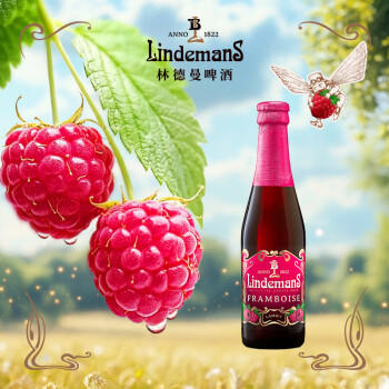 Lindemans林德曼山莓啤酒250ml*6瓶 比利时进口 果味精酿 京东自营踏春送礼 商品图0