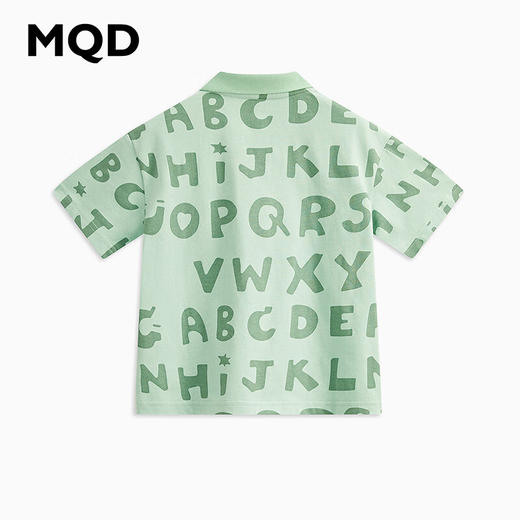 【MQD】男童夏季POLO儿童洋气T恤宽松落肩韩版潮酷印花翻领全棉短袖 商品图1
