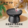 【限时8折】俘获猫咪狗黑碗陶瓷食盆呵护颈椎高脚黑色双碗喝水防打翻大口径 商品缩略图3