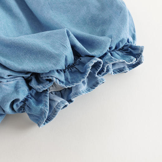 马克珍妮女童甜美夏日牛仔花苞短裤宝宝裤子2025年夏装新款550853 商品图4