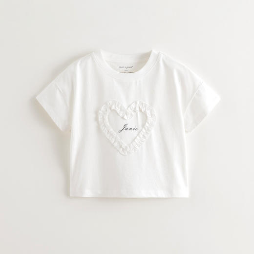 【凉感透气】马克珍妮女童爱心字母短袖T恤 儿童夏装新款550679 商品图2